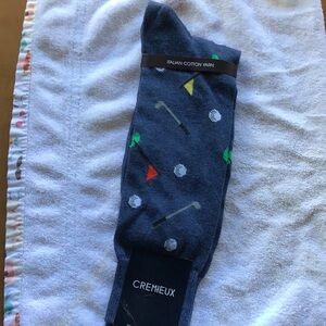 Cremieux men’s golf socks. Made in Italy with Italian cotton yarn.